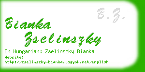 bianka zselinszky business card